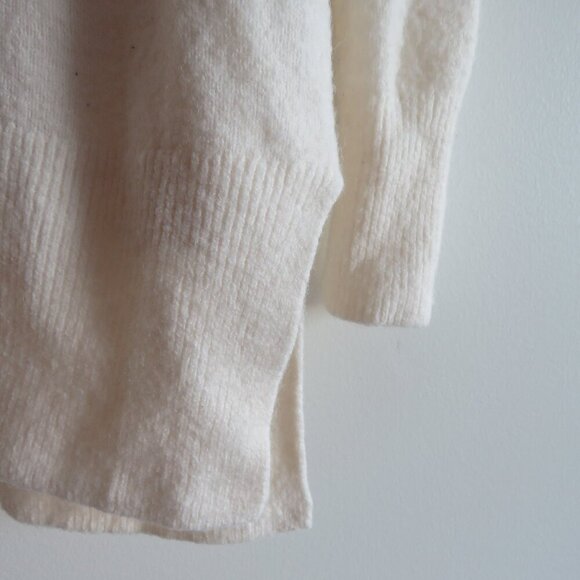 MADEWELL Cozy Walker Open Front Cardigan in Antique Cream Wool Alpaca - Sz XS - Picture 13 of 15